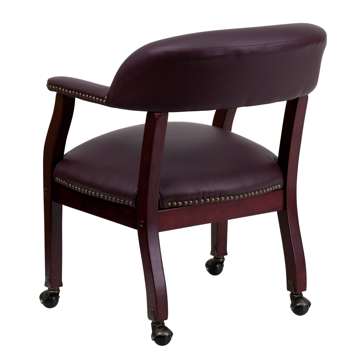 Burgundy Leather Guest Chair B-Z100-LF19-LEA-GG