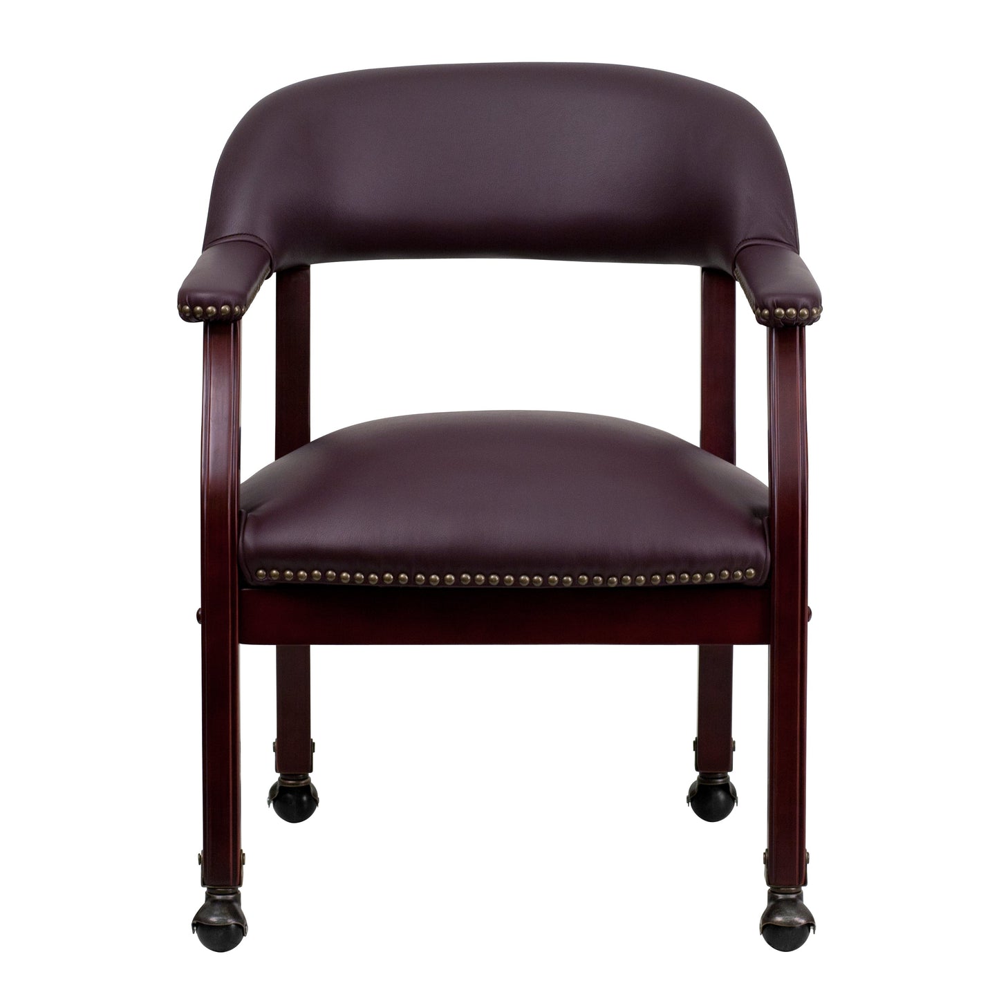 Burgundy Leather Guest Chair B-Z100-LF19-LEA-GG