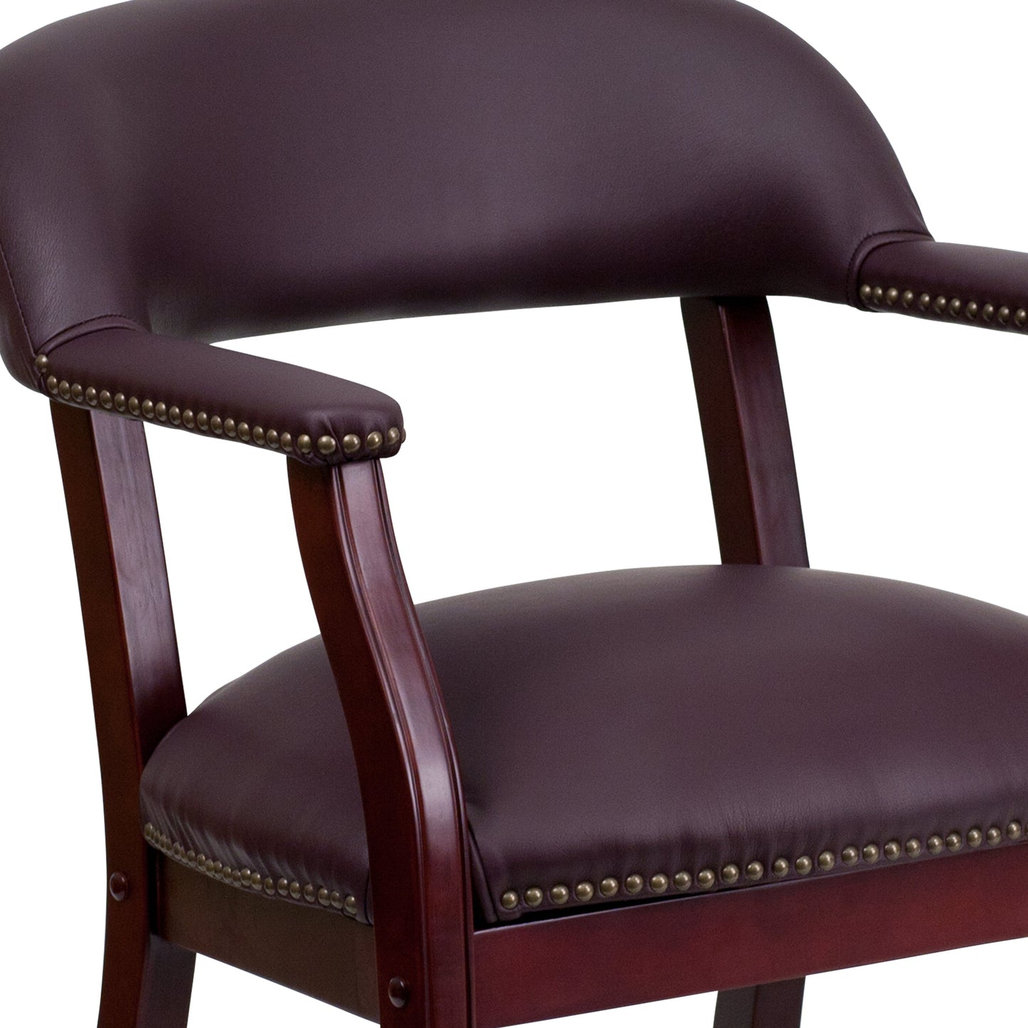 Burgundy Leather Guest Chair B-Z100-LF19-LEA-GG