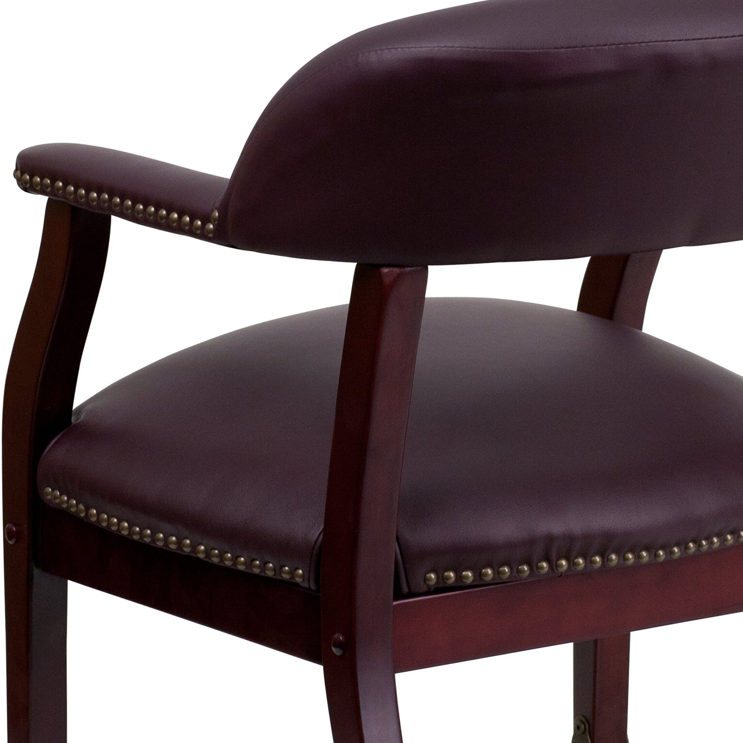 Burgundy Leather Guest Chair B-Z100-LF19-LEA-GG