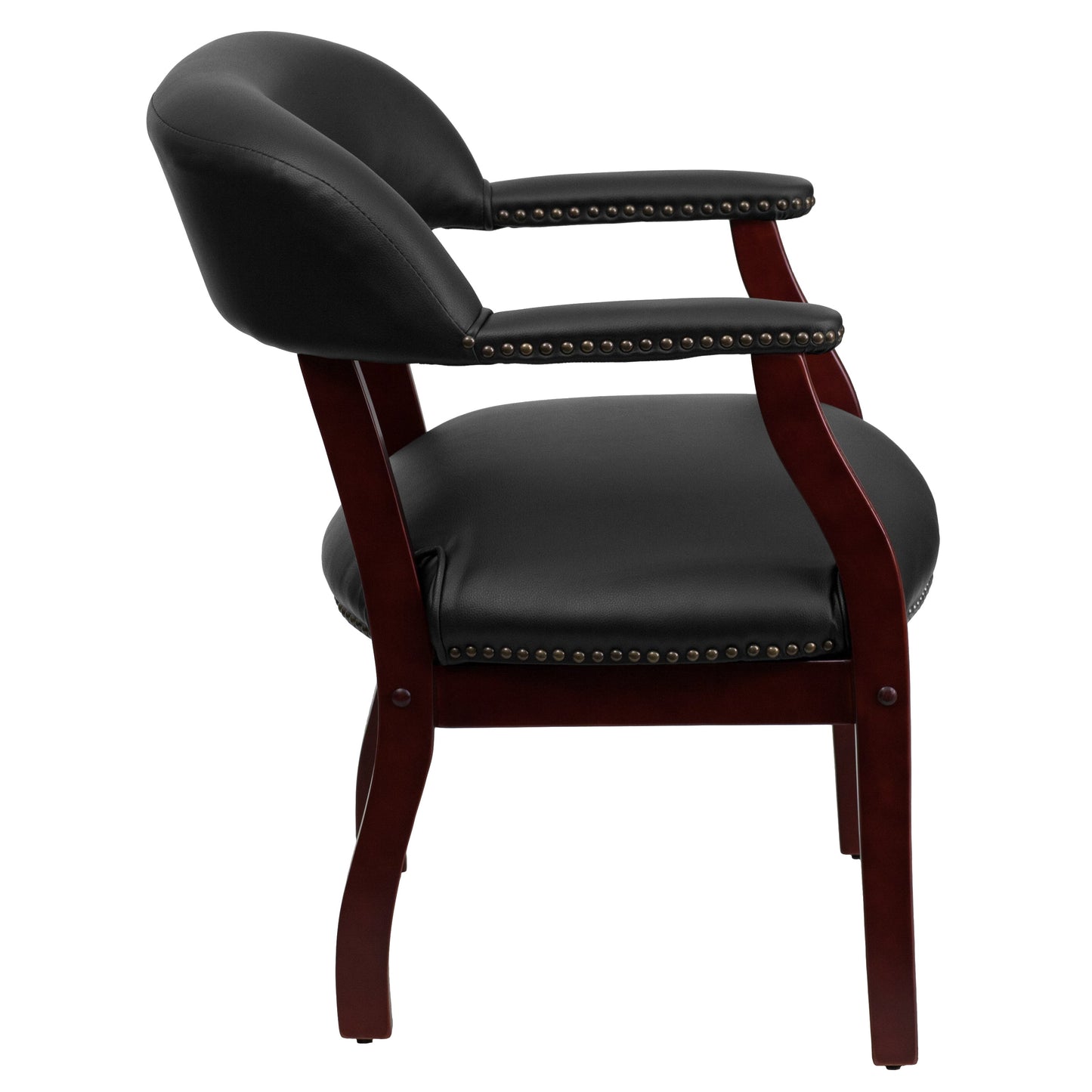 Black Vinyl Guest Chair B-Z105-BLACK-GG