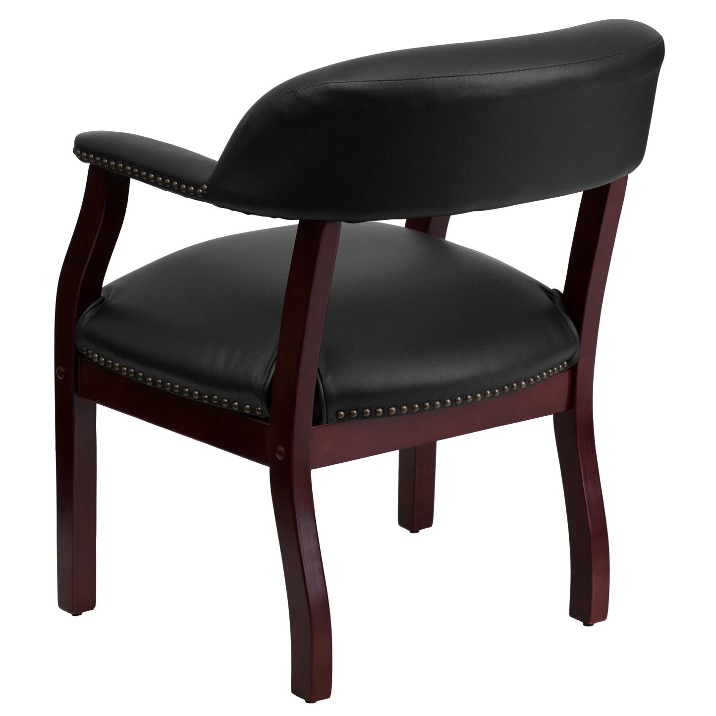 Black Vinyl Guest Chair B-Z105-BLACK-GG