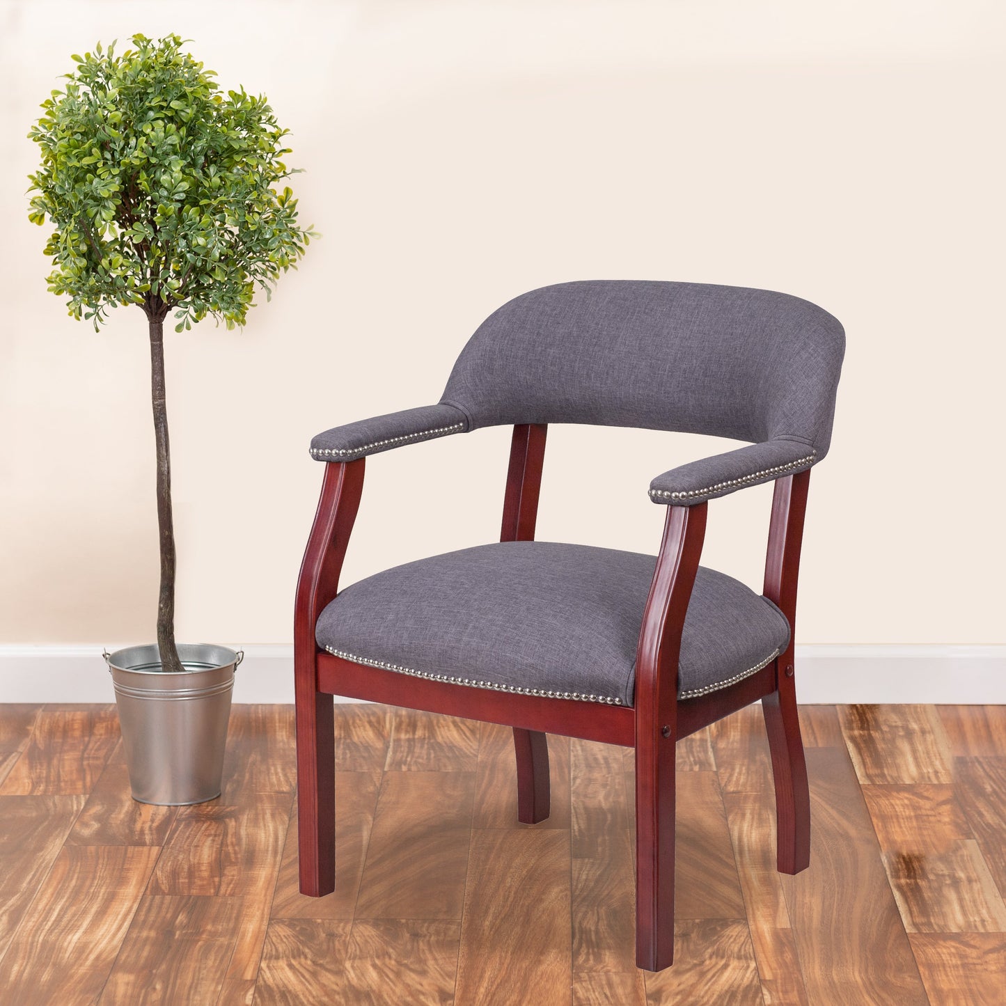 Gray Fabric Guest Chair B-Z105-GY-GG