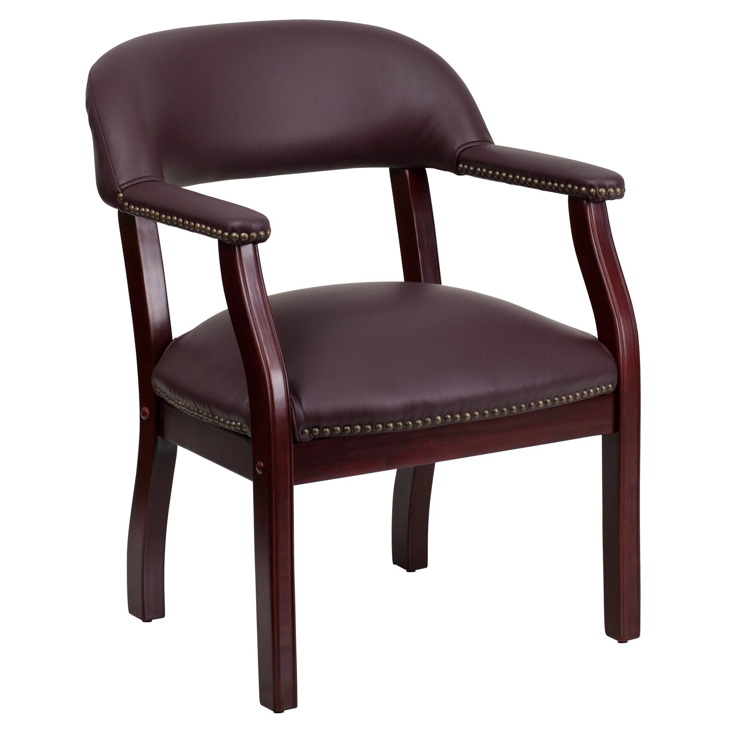 Burgundy Leather Guest Chair B-Z105-LF19-LEA-GG