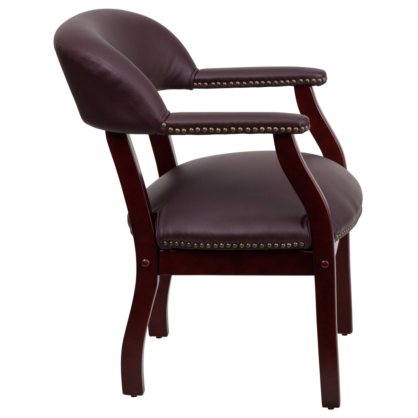 Burgundy Leather Guest Chair B-Z105-LF19-LEA-GG