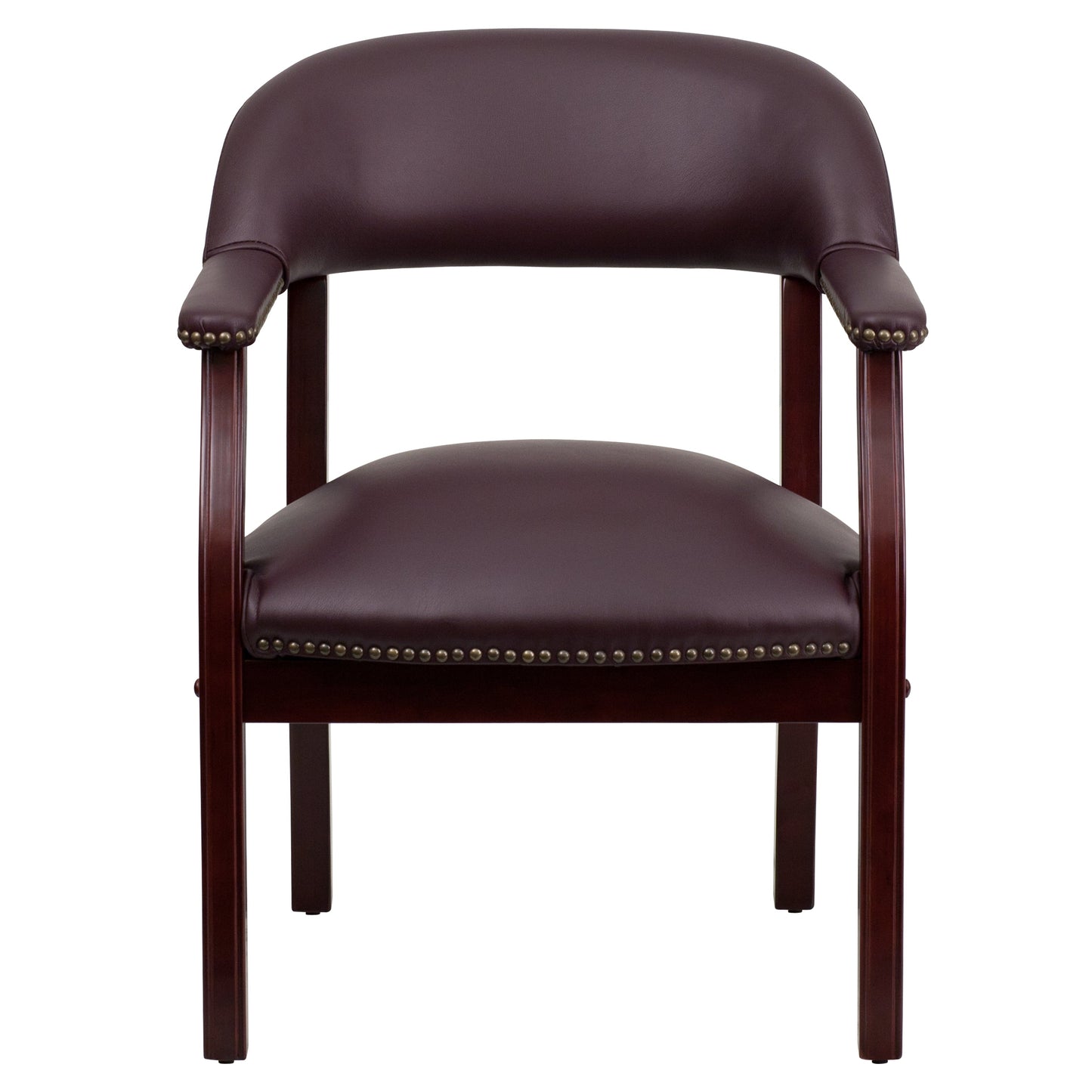 Burgundy Leather Guest Chair B-Z105-LF19-LEA-GG