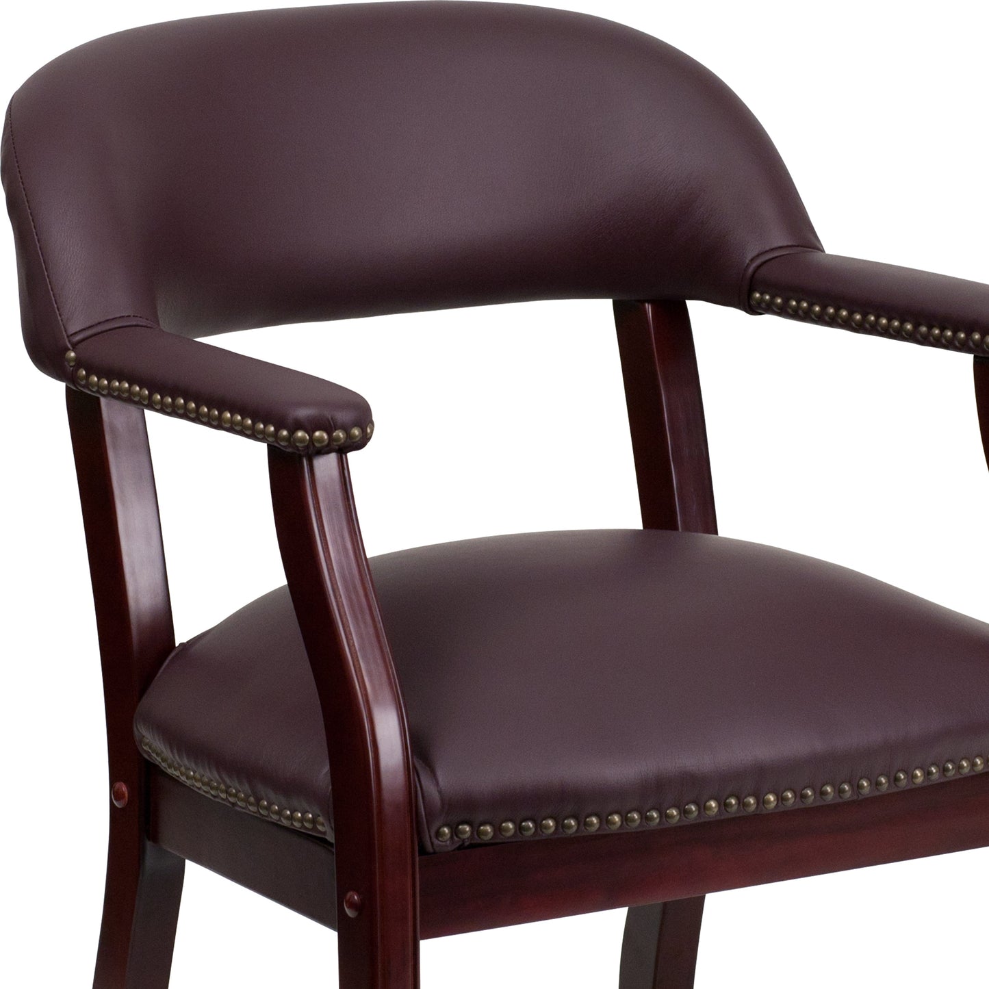 Burgundy Leather Guest Chair B-Z105-LF19-LEA-GG