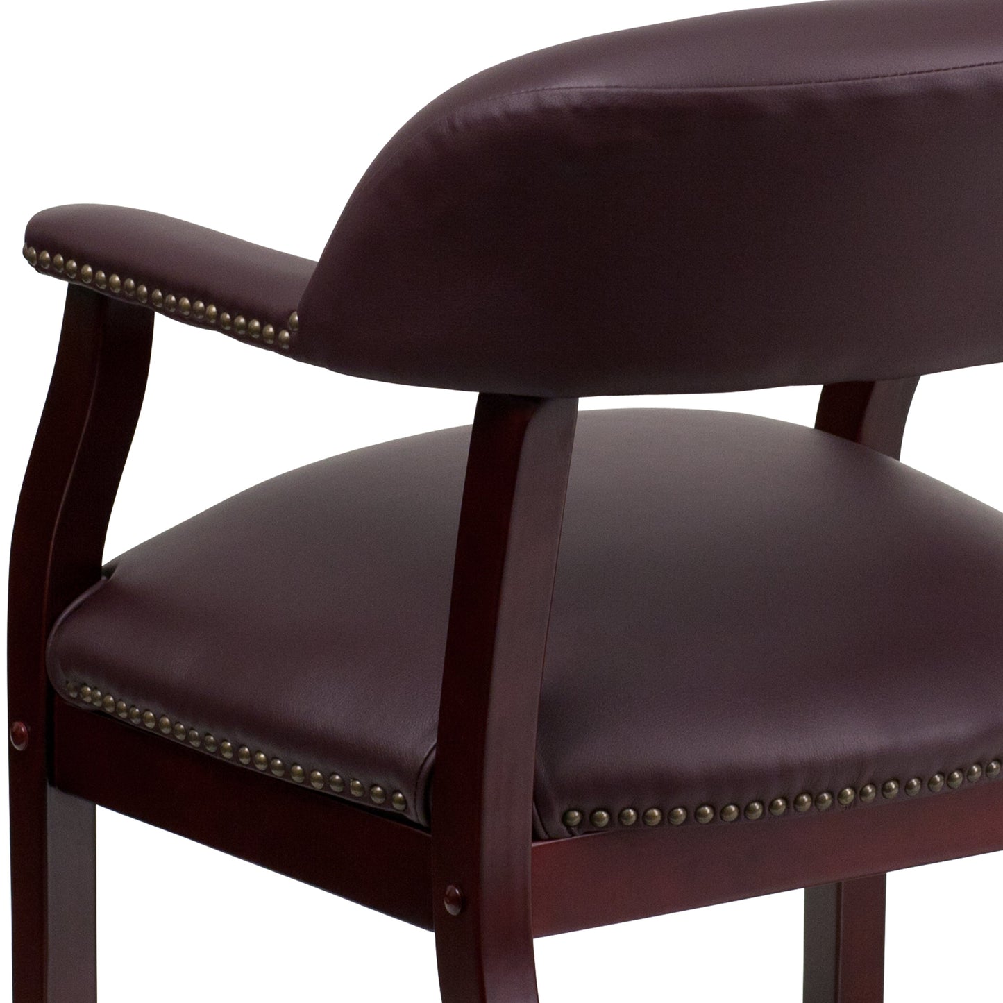 Burgundy Leather Guest Chair B-Z105-LF19-LEA-GG