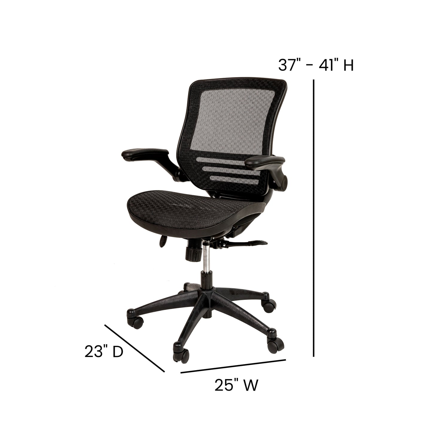 Black Mid-Back Mesh Chair BL-8801X-BK-GG