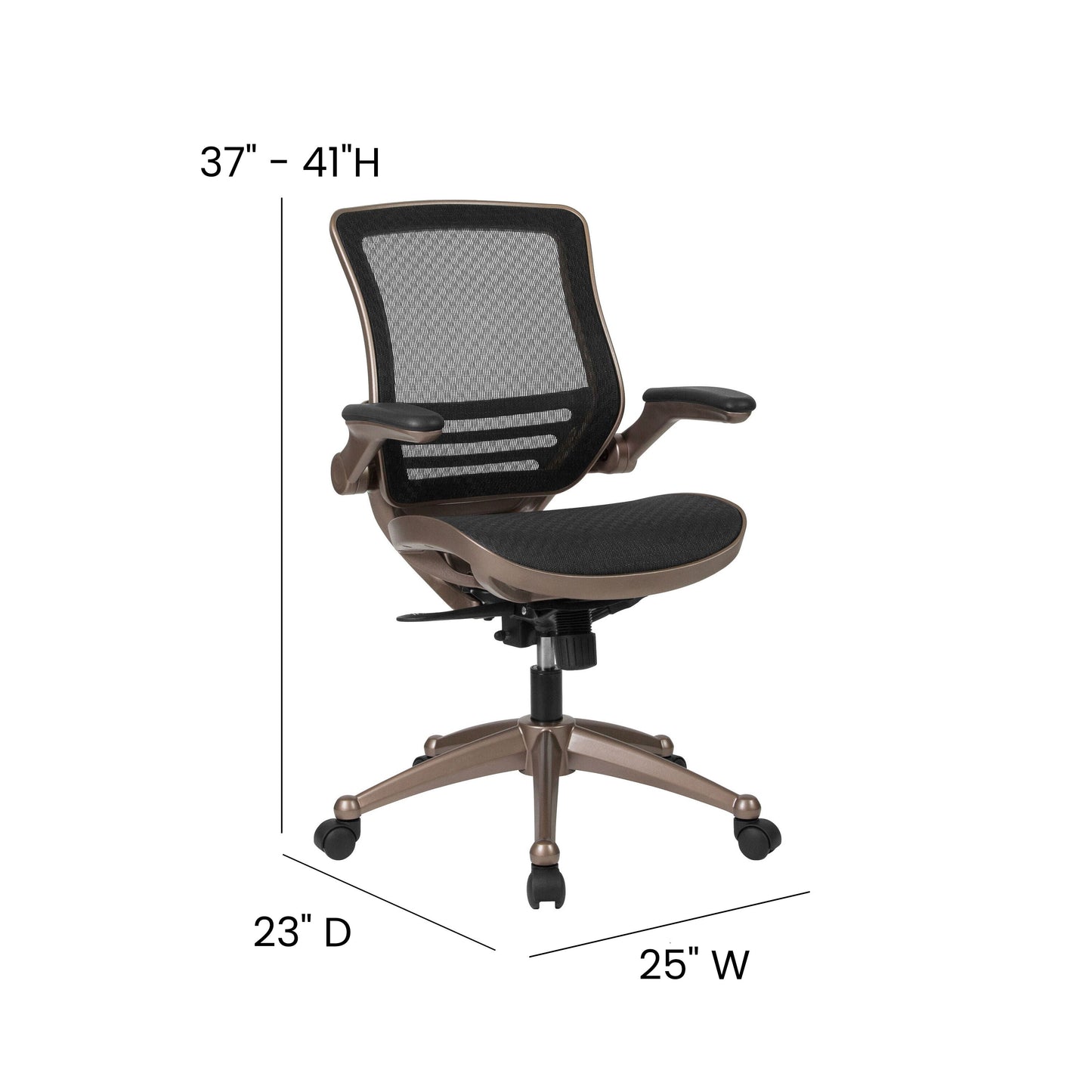 Black Mid-Back Mesh Chair BL-8801X-GG