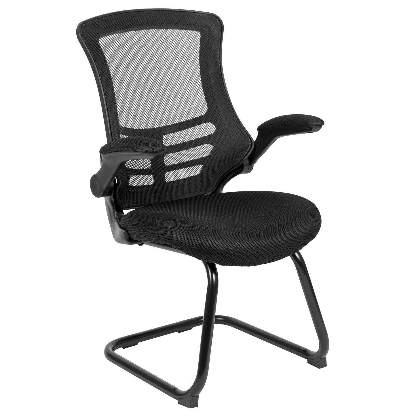 Black Mesh Sled Side Chair BL-X-5C-GG