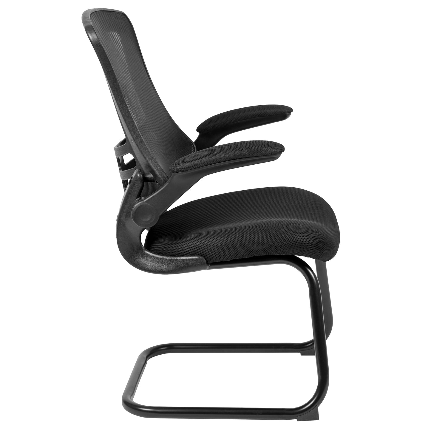 Black Mesh Sled Side Chair BL-X-5C-GG