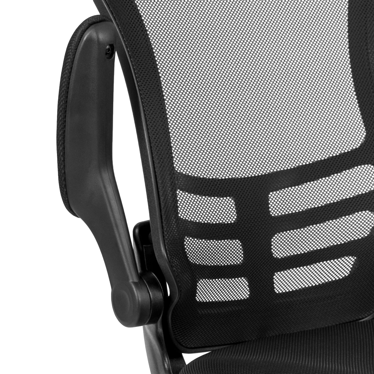 Black Mesh Sled Side Chair BL-X-5C-GG