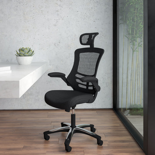 Black High Back Mesh Chair BL-X-5H-GG