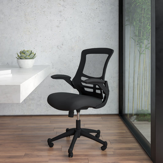 Black Mid-Back Task Mesh Chair BL-X-5M-BK-GG