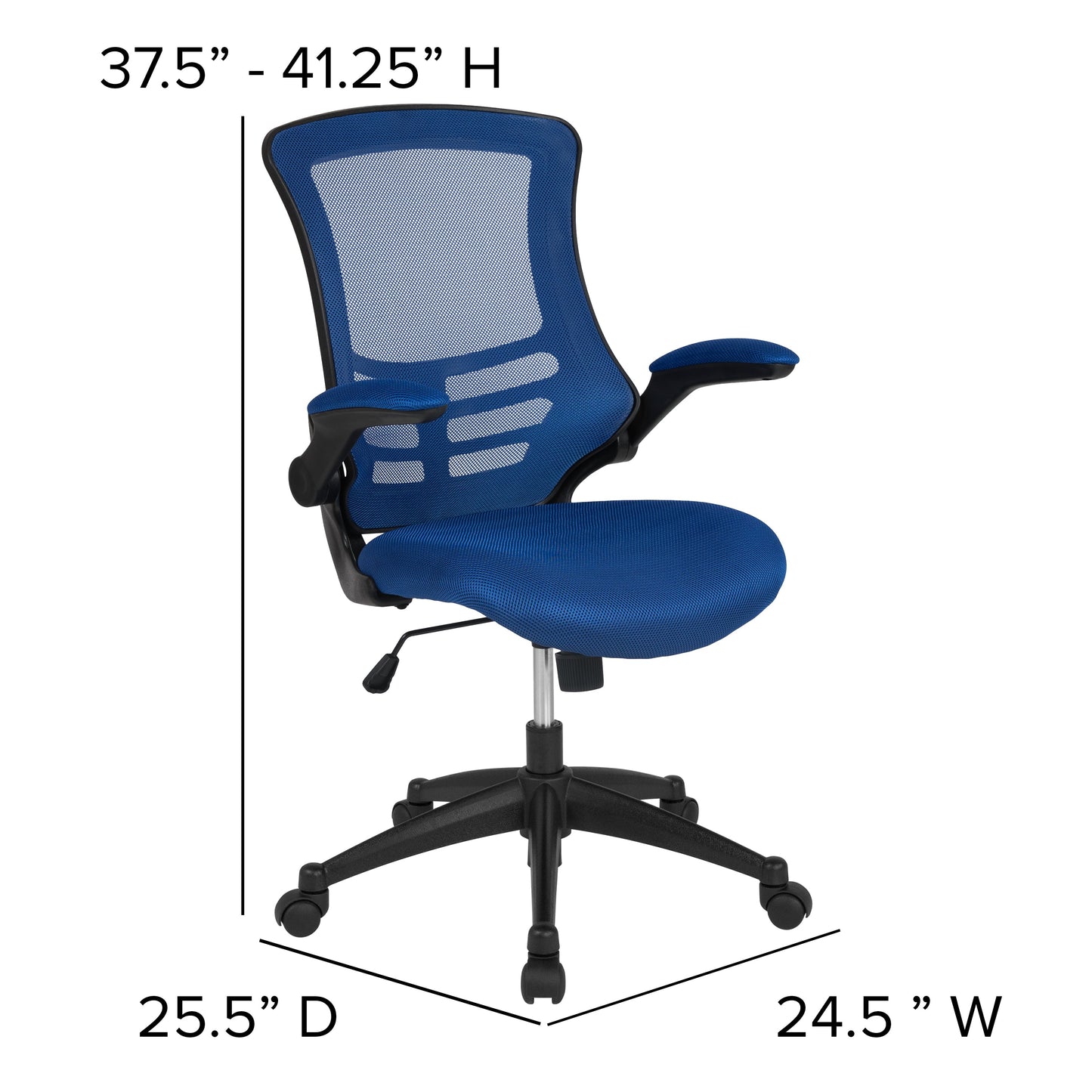 Blue Mesh Mid-Back Desk Chair BL-X-5M-BLUE-GG