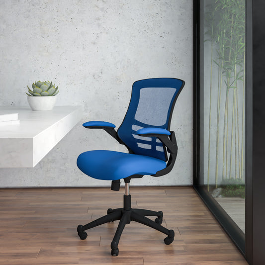 Blue Mesh Mid-Back Desk Chair BL-X-5M-BLUE-GG