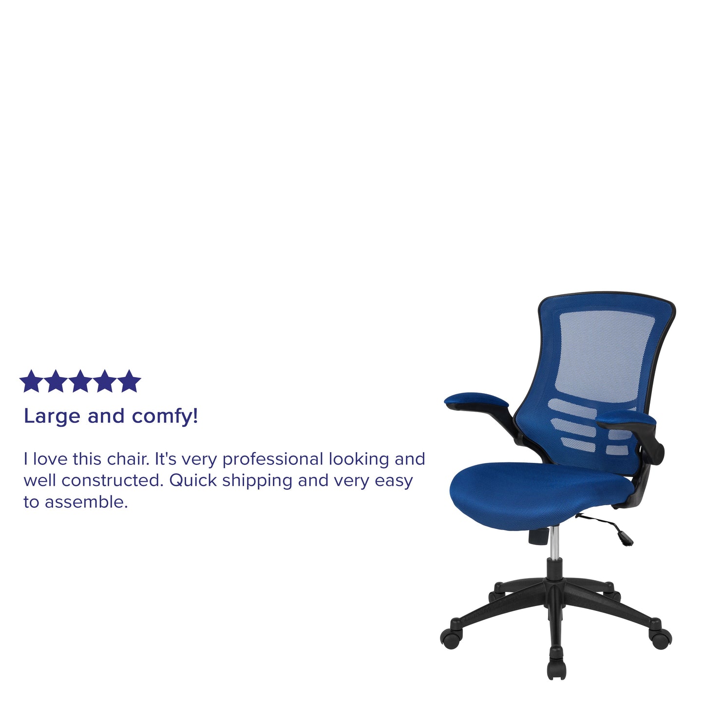 Blue Mesh Mid-Back Desk Chair BL-X-5M-BLUE-GG