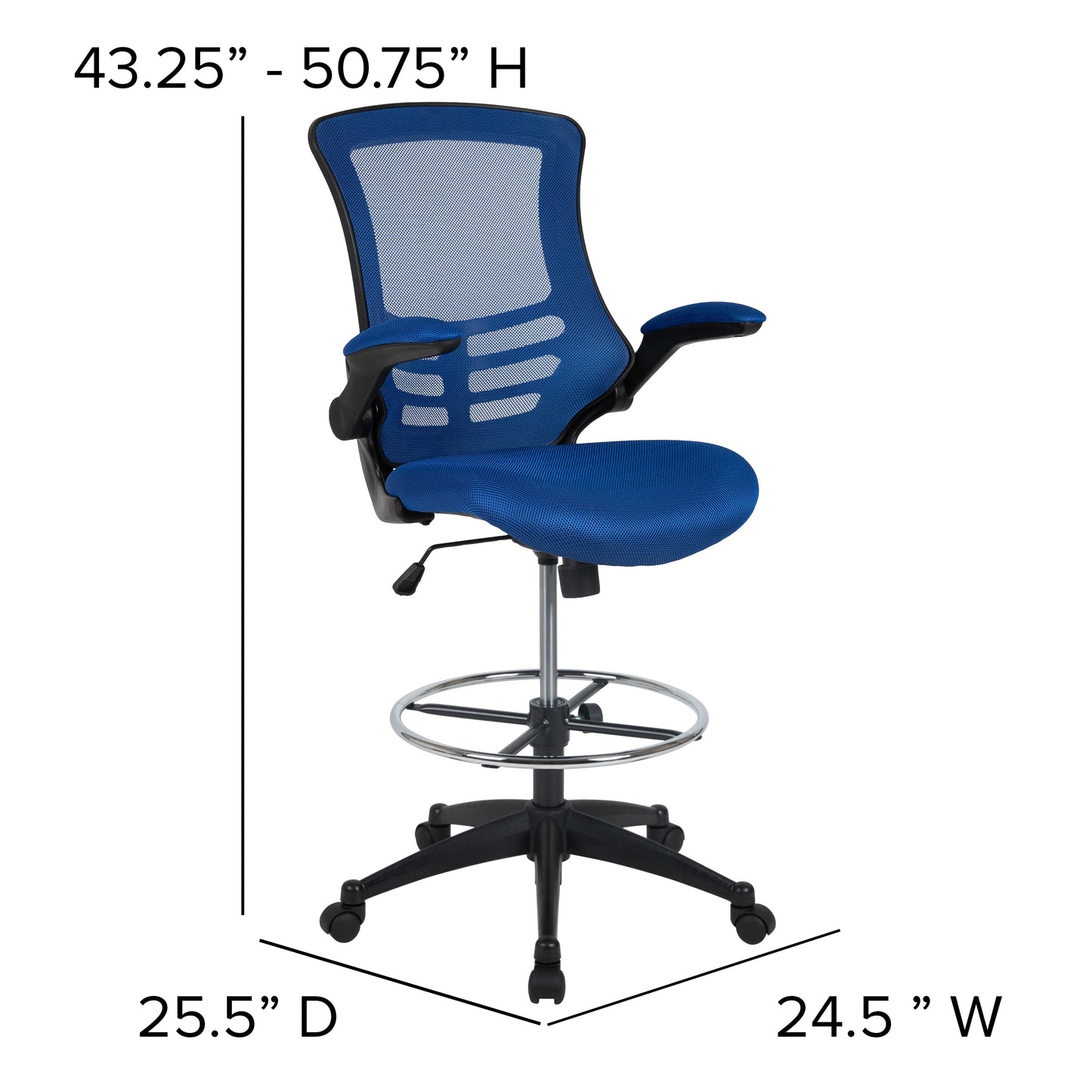 Blue Mesh Draft Chair BL-X-5M-D-BLUE-GG