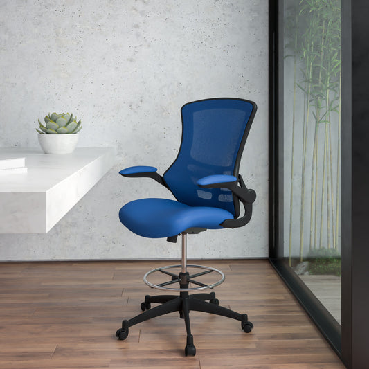 Blue Mesh Draft Chair BL-X-5M-D-BLUE-GG