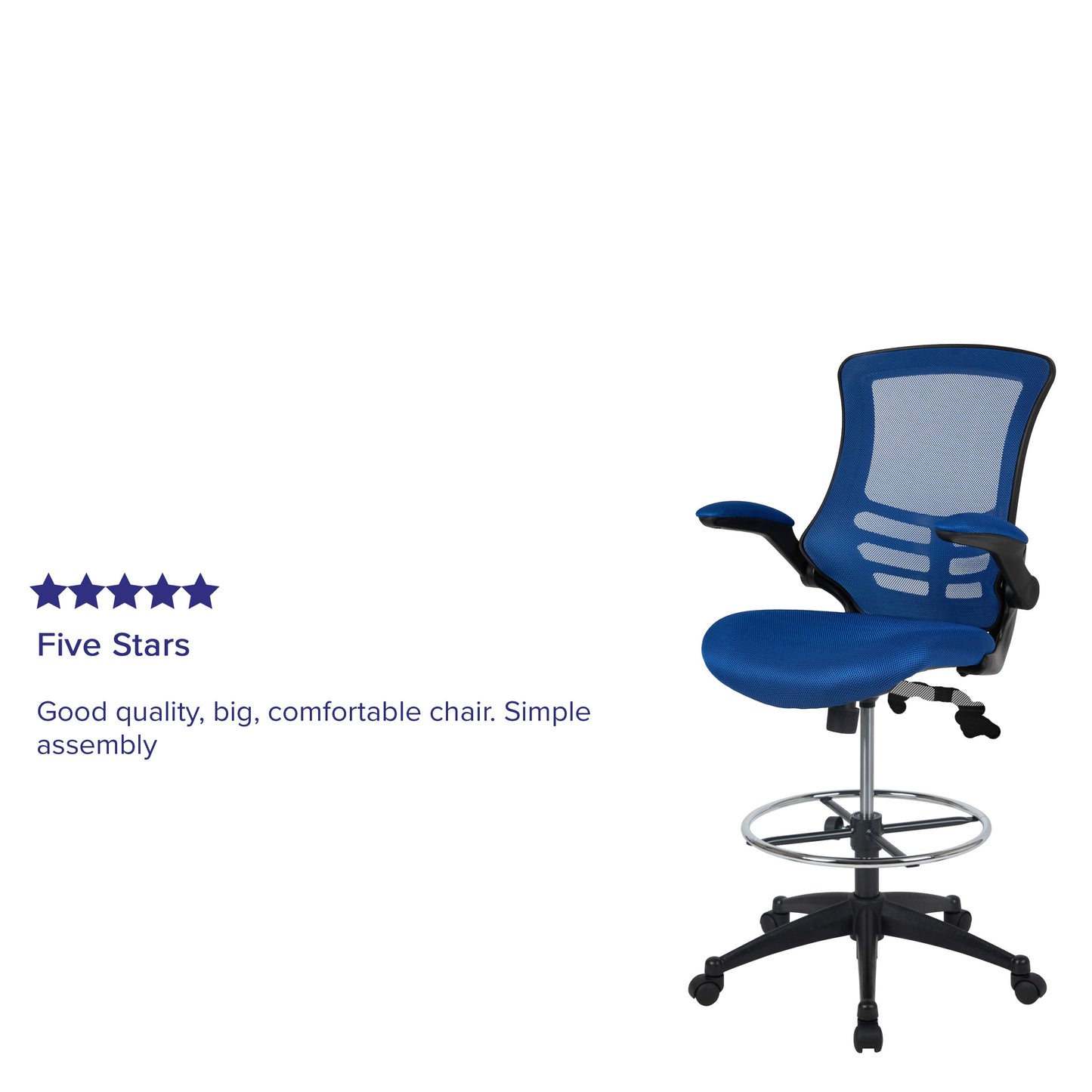 Blue Mesh Draft Chair BL-X-5M-D-BLUE-GG