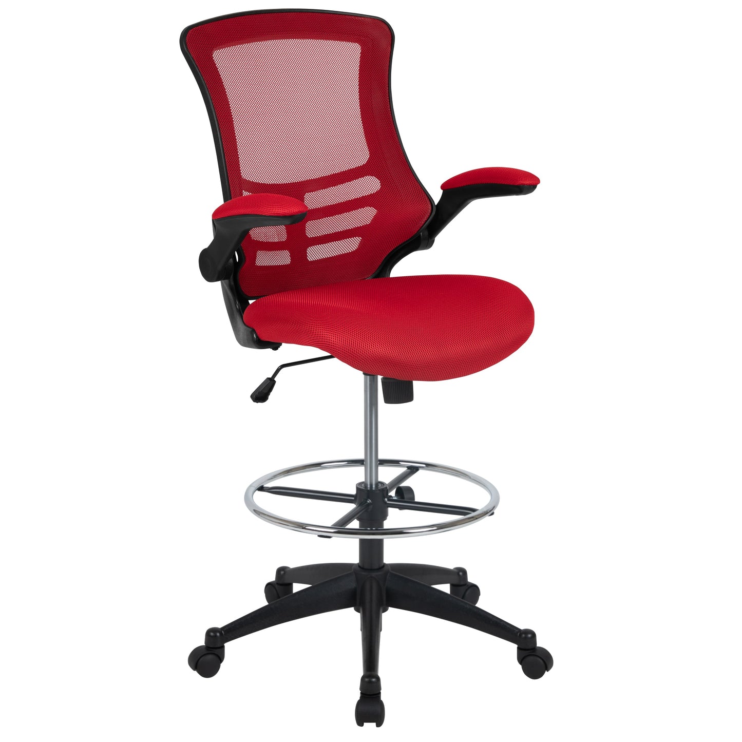 Red Mesh Draft Chair BL-X-5M-D-RED-GG