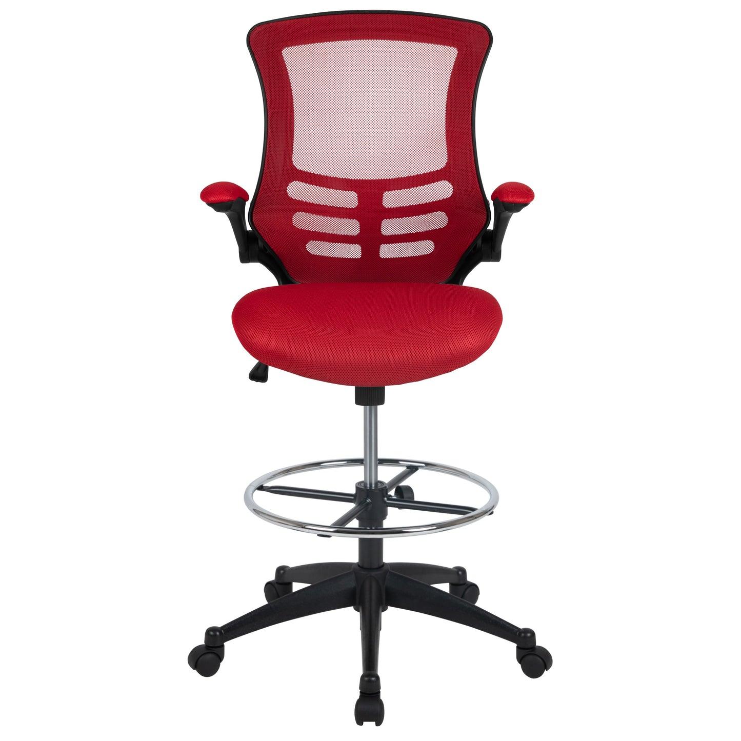 Red Mesh Draft Chair BL-X-5M-D-RED-GG