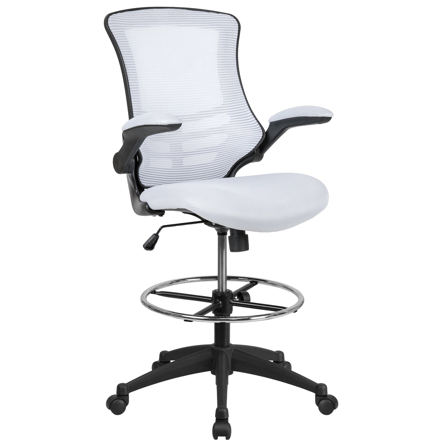 White Mesh Draft Chair BL-X-5M-D-WH-GG