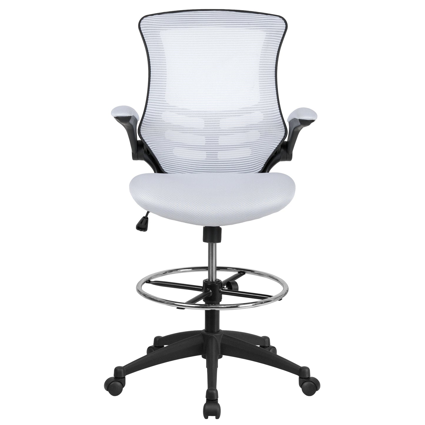 White Mesh Draft Chair BL-X-5M-D-WH-GG