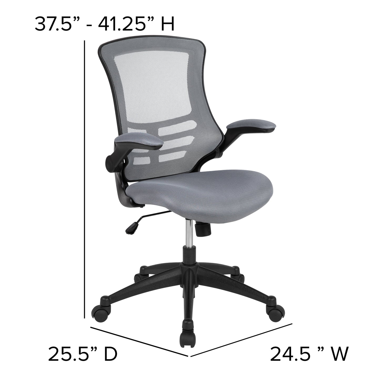 Dark Gray Mesh Mid-Back Chair BL-X-5M-DKGY-GG