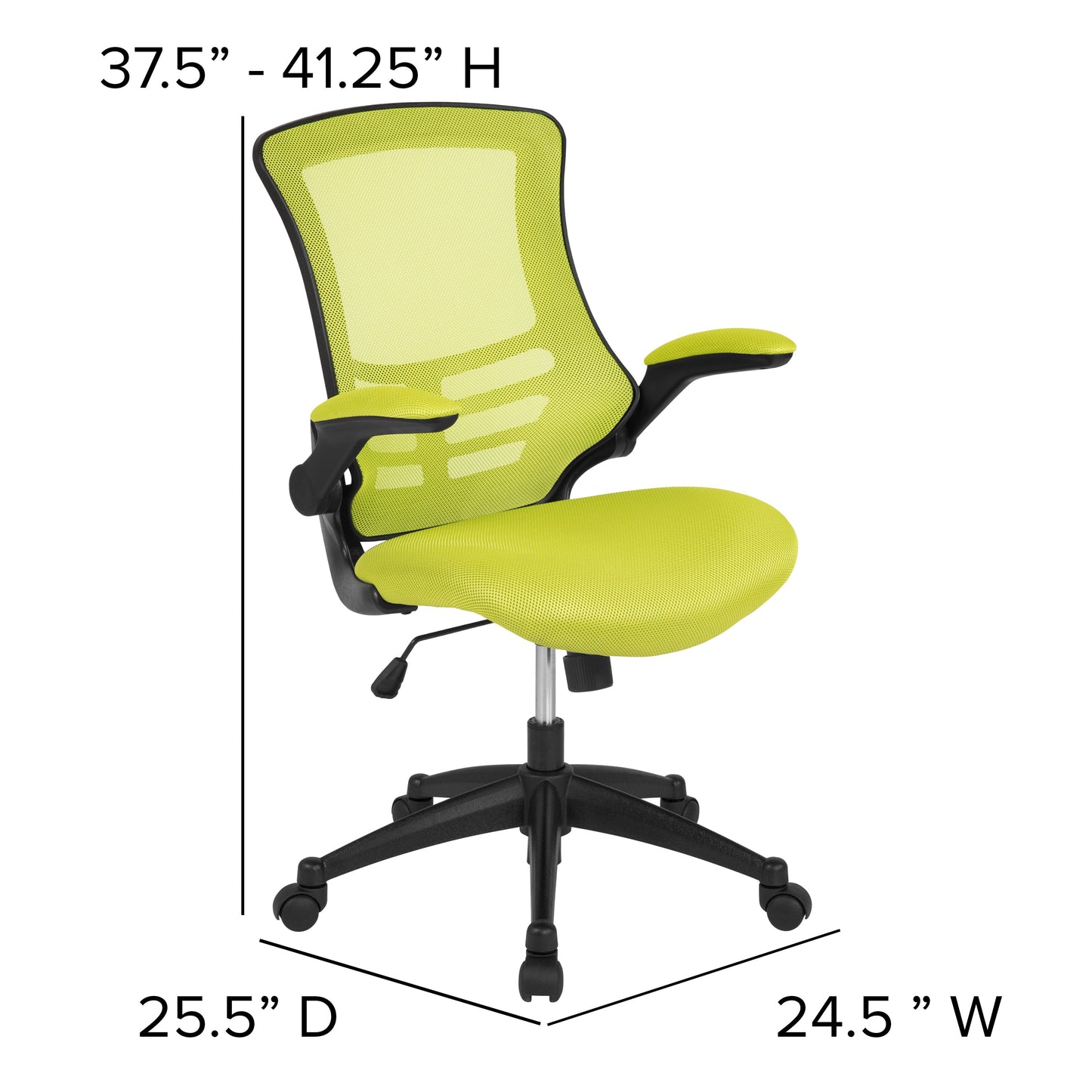 Green Mesh Mid-Back Desk Chair BL-X-5M-GRN-GG