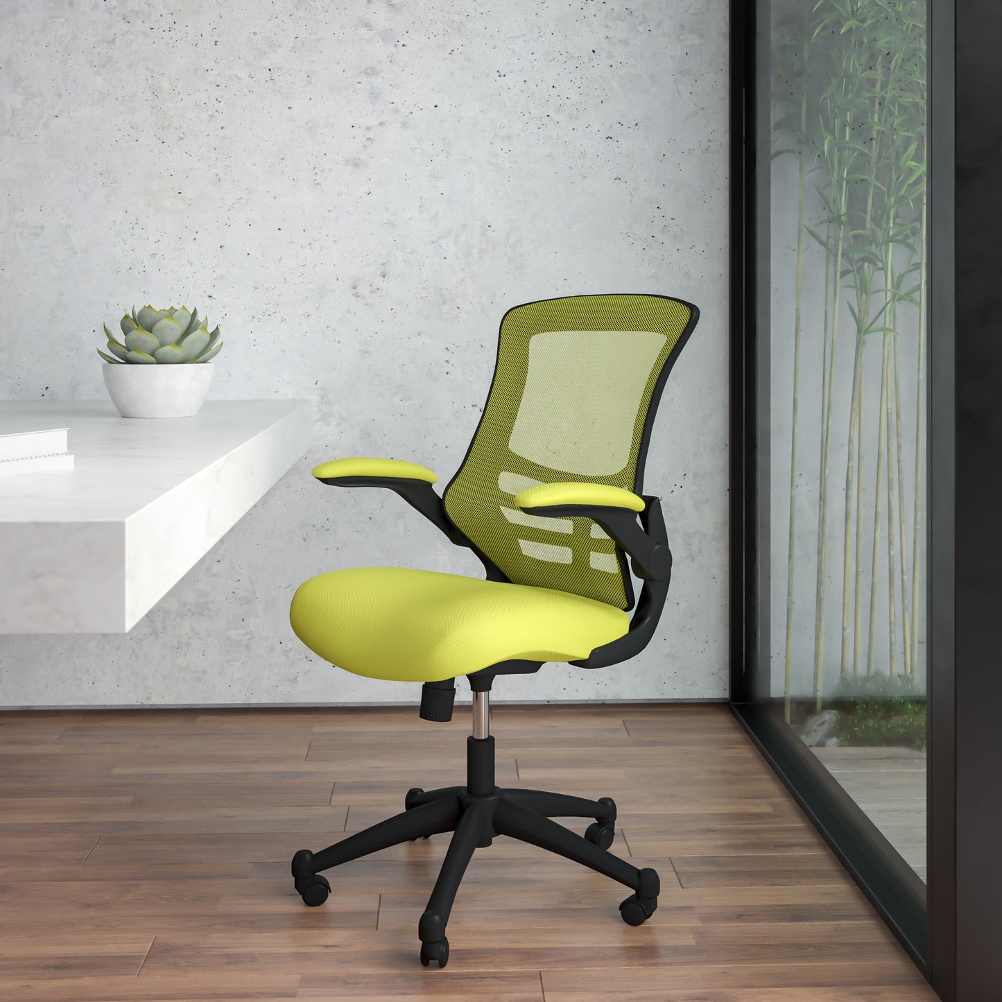 Green Mesh Mid-Back Desk Chair BL-X-5M-GRN-GG