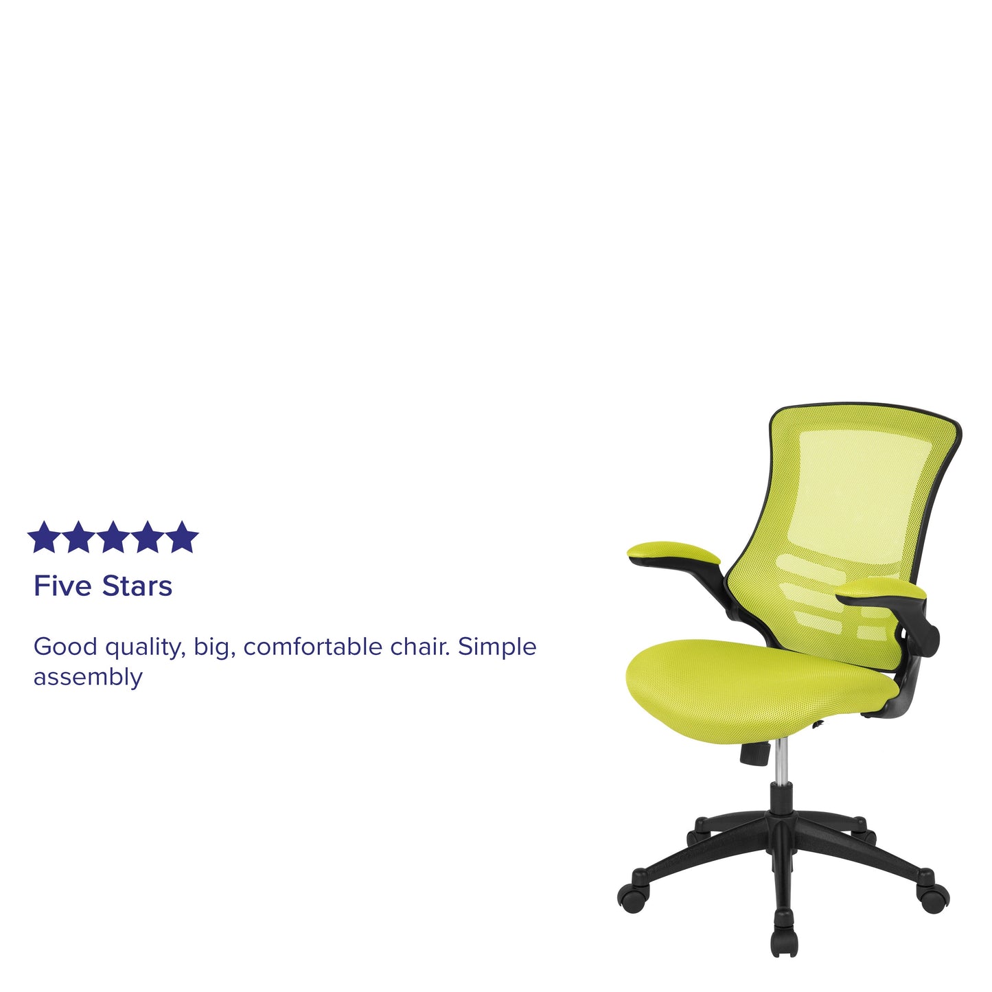 Green Mesh Mid-Back Desk Chair BL-X-5M-GRN-GG