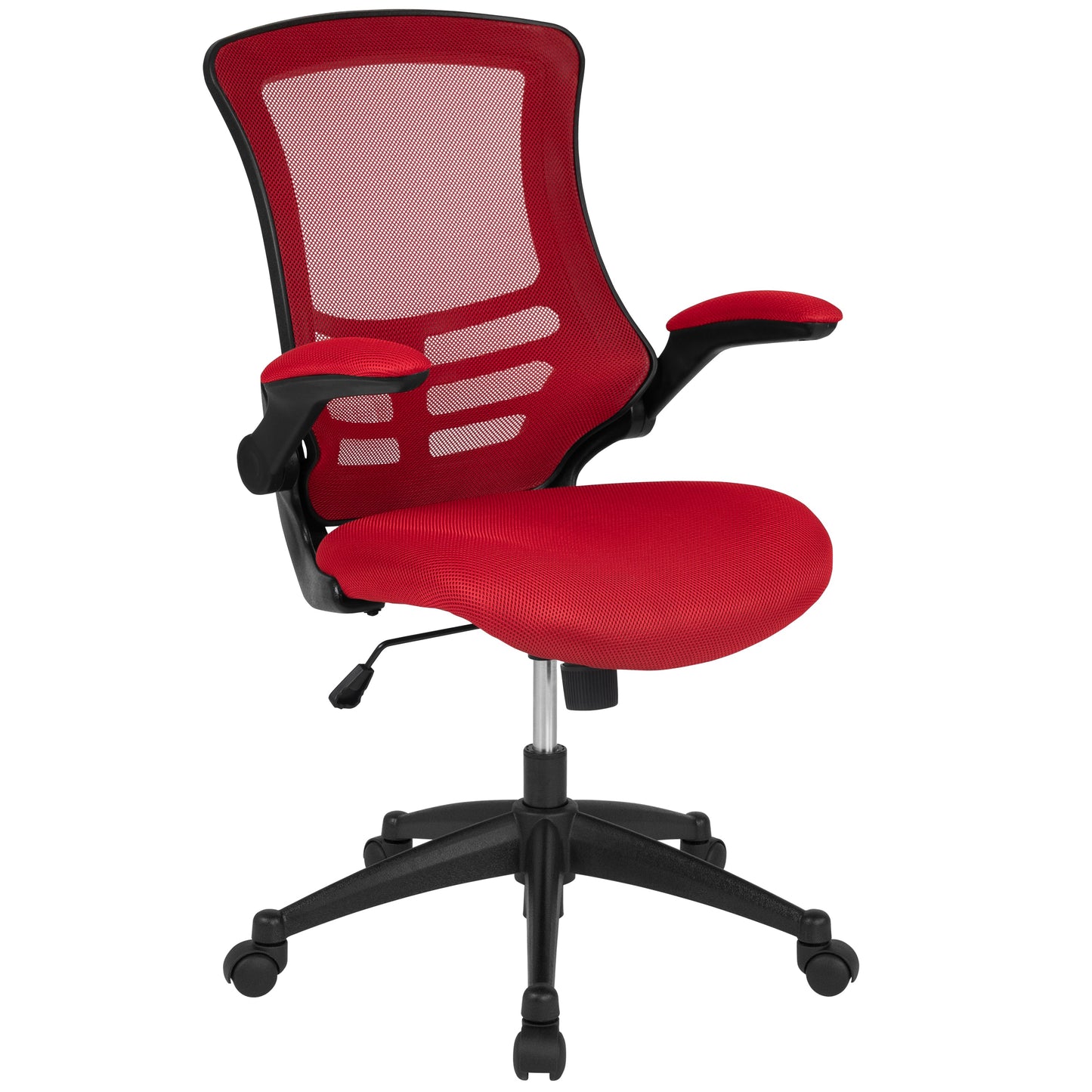 White Mesh Mid-Back Desk Chair BL-X-5M-RED-GG