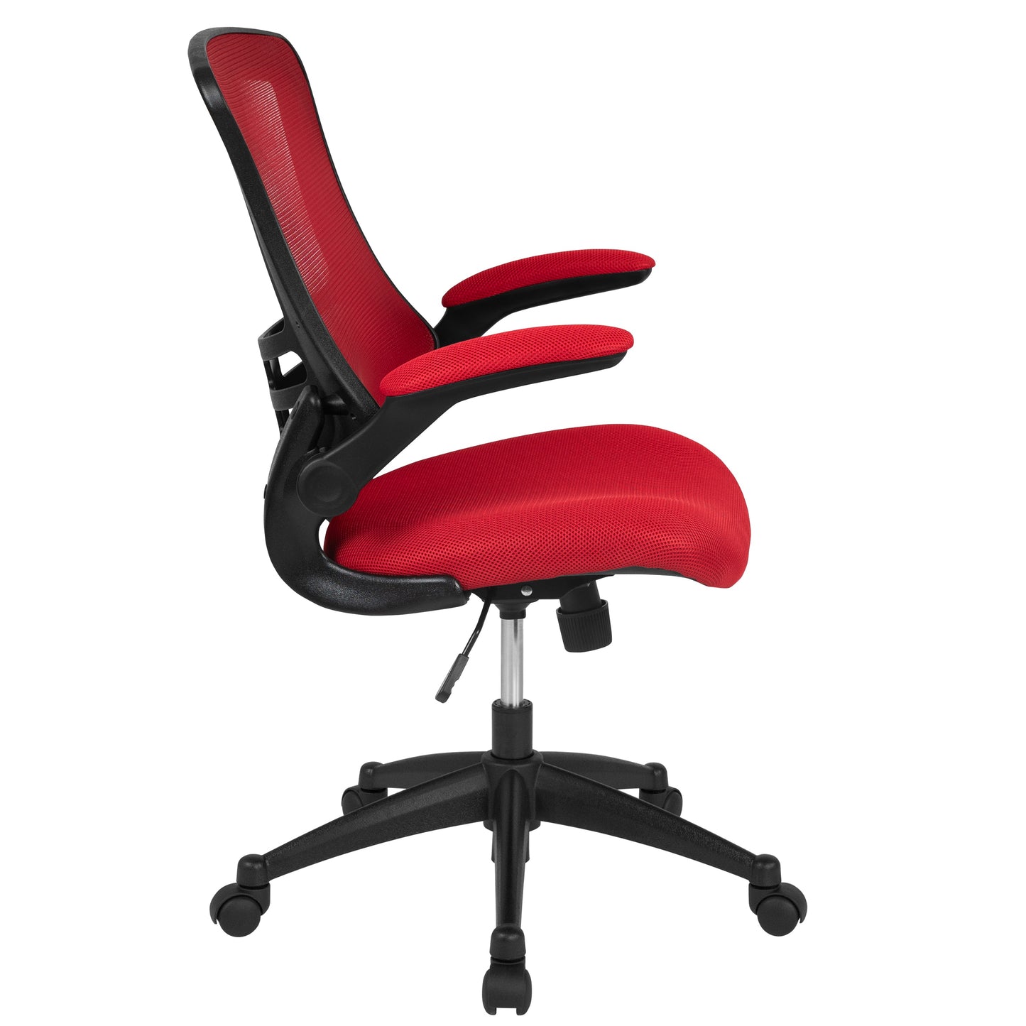 White Mesh Mid-Back Desk Chair BL-X-5M-RED-GG