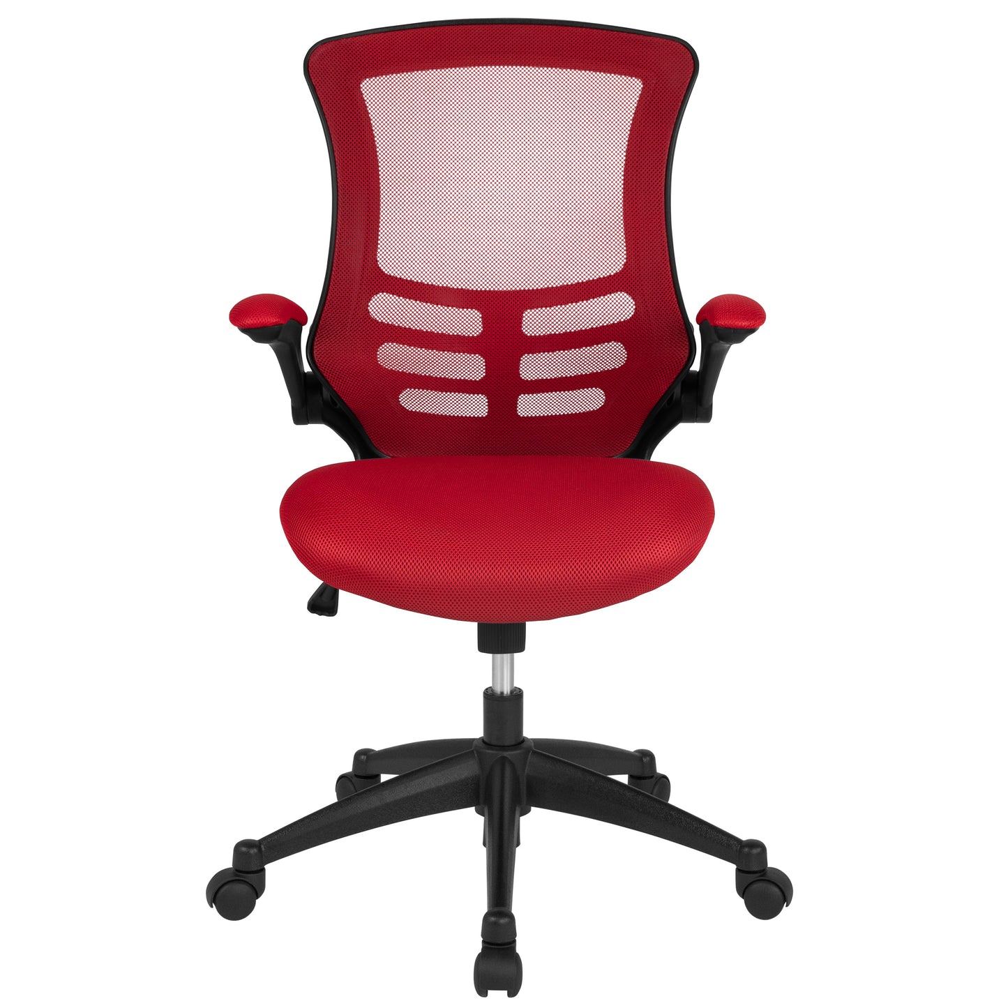 White Mesh Mid-Back Desk Chair BL-X-5M-RED-GG