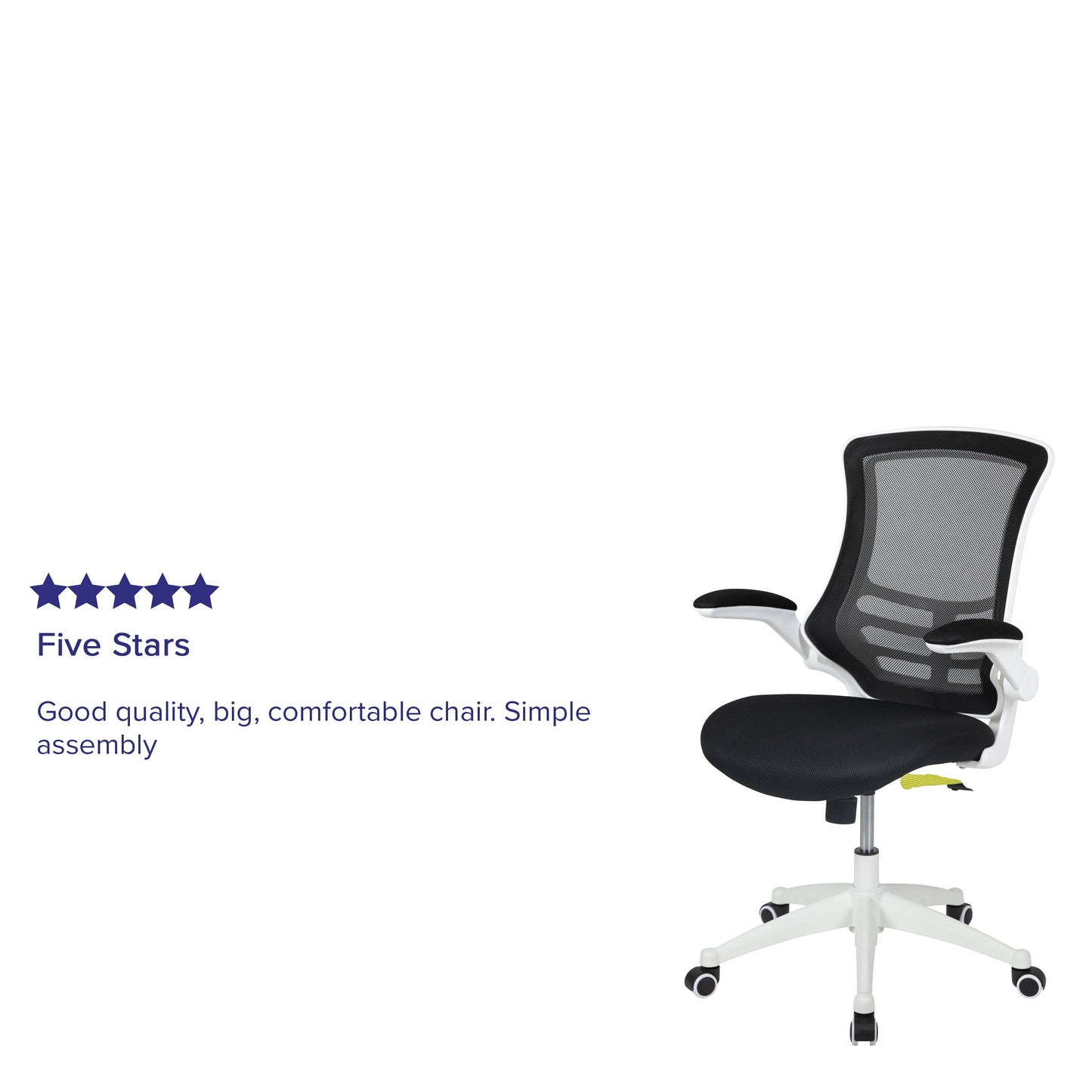 Black Mesh Mid-Back Desk Chair BL-X-5M-WH-BK-GG