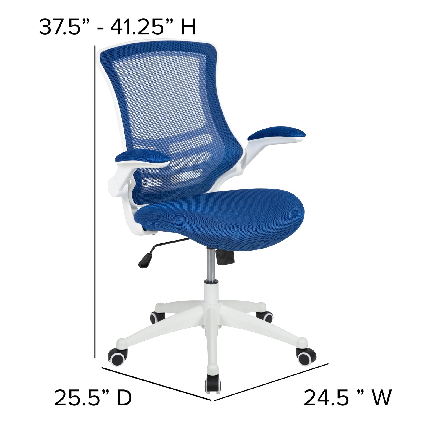 Blue Mesh Mid-Back Desk Chair BL-X-5M-WH-BLUE-GG