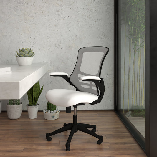 White Mesh Mid-Back Desk Chair BL-X-5M-WH-GG