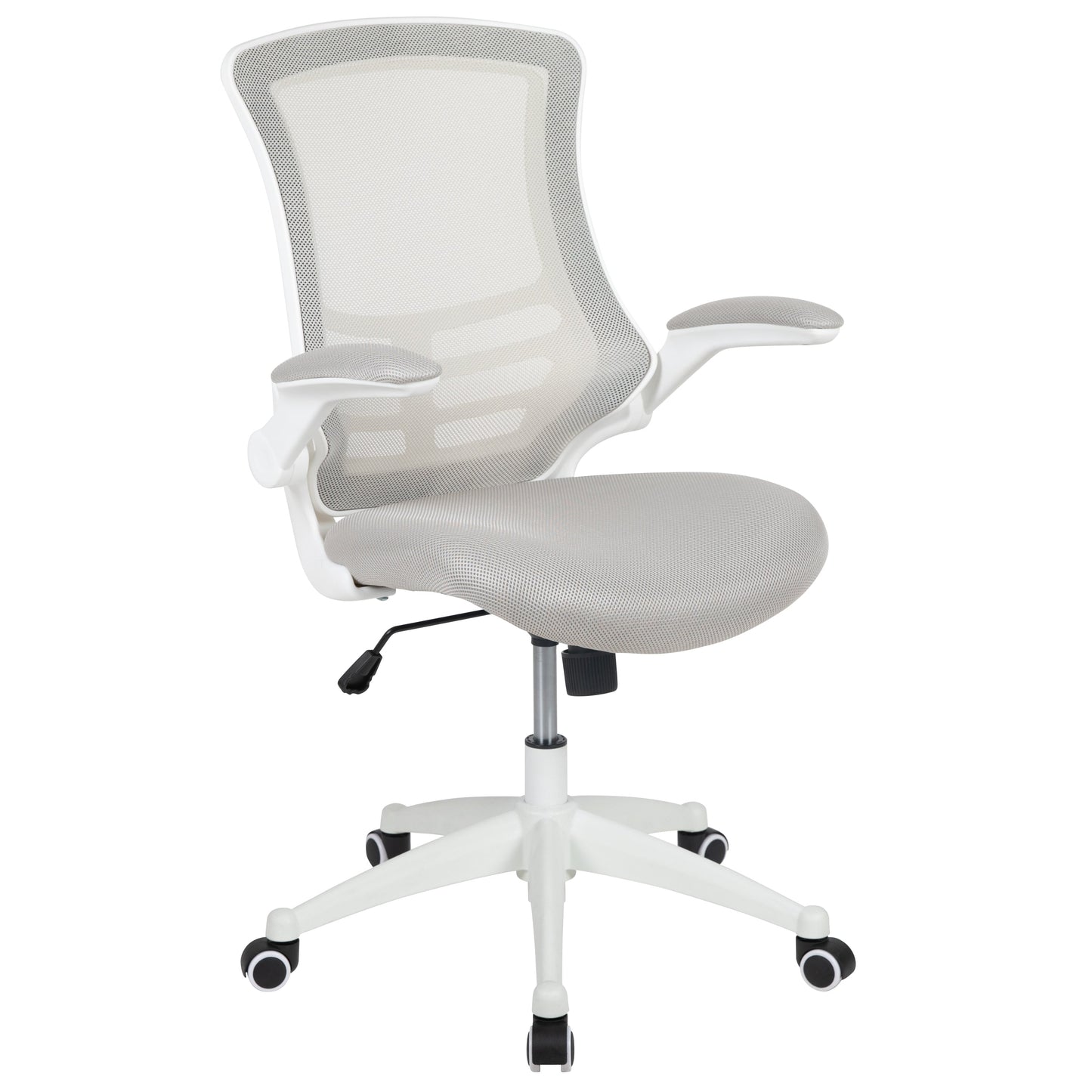 Light Gray Mesh Mid-Back Chair BL-X-5M-WH-GY-GG