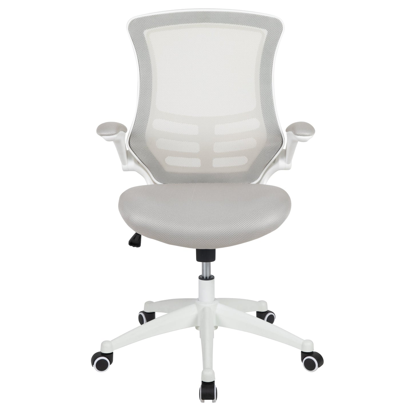 Light Gray Mesh Mid-Back Chair BL-X-5M-WH-GY-GG