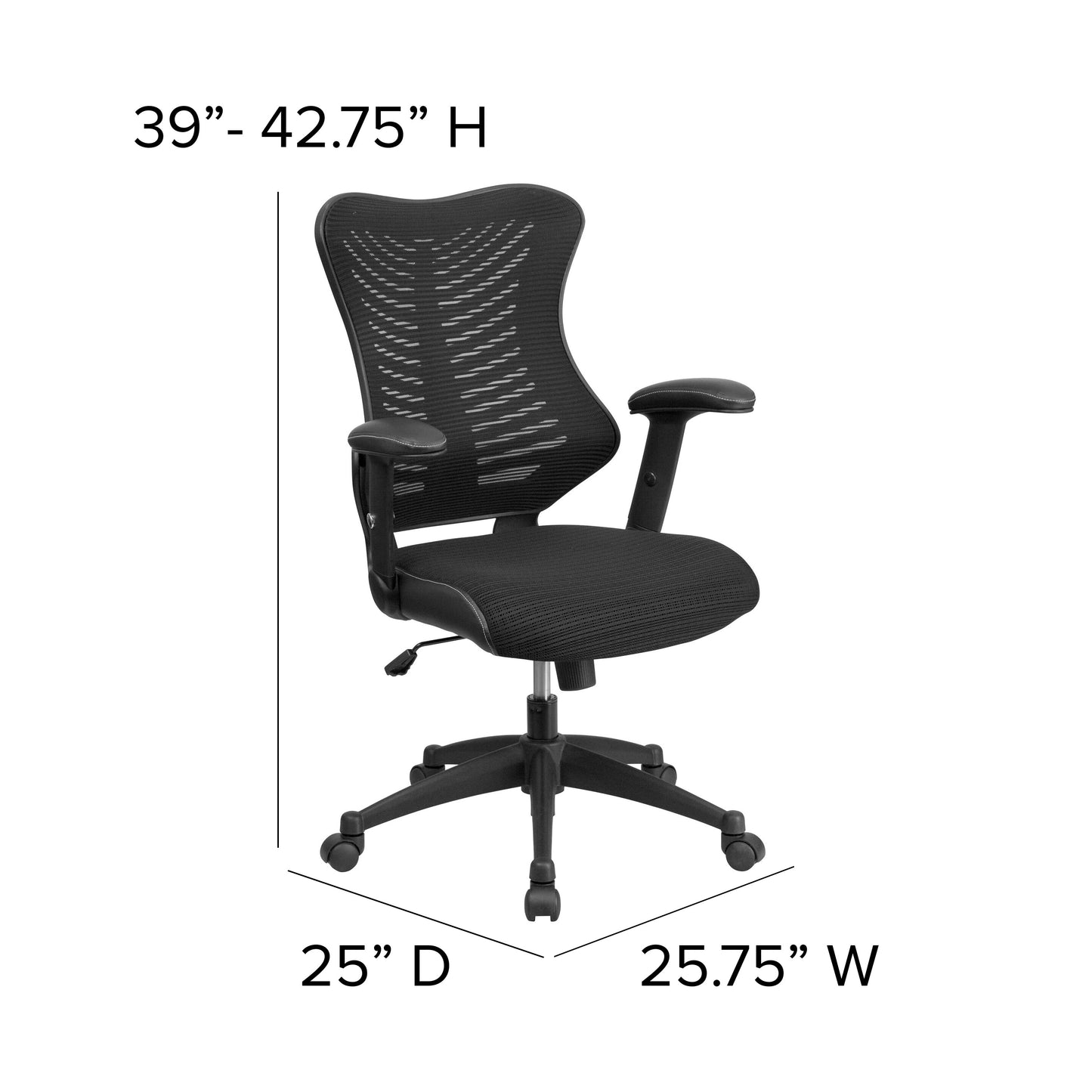 Black High Back Mesh Chair BL-ZP-806-BK-GG