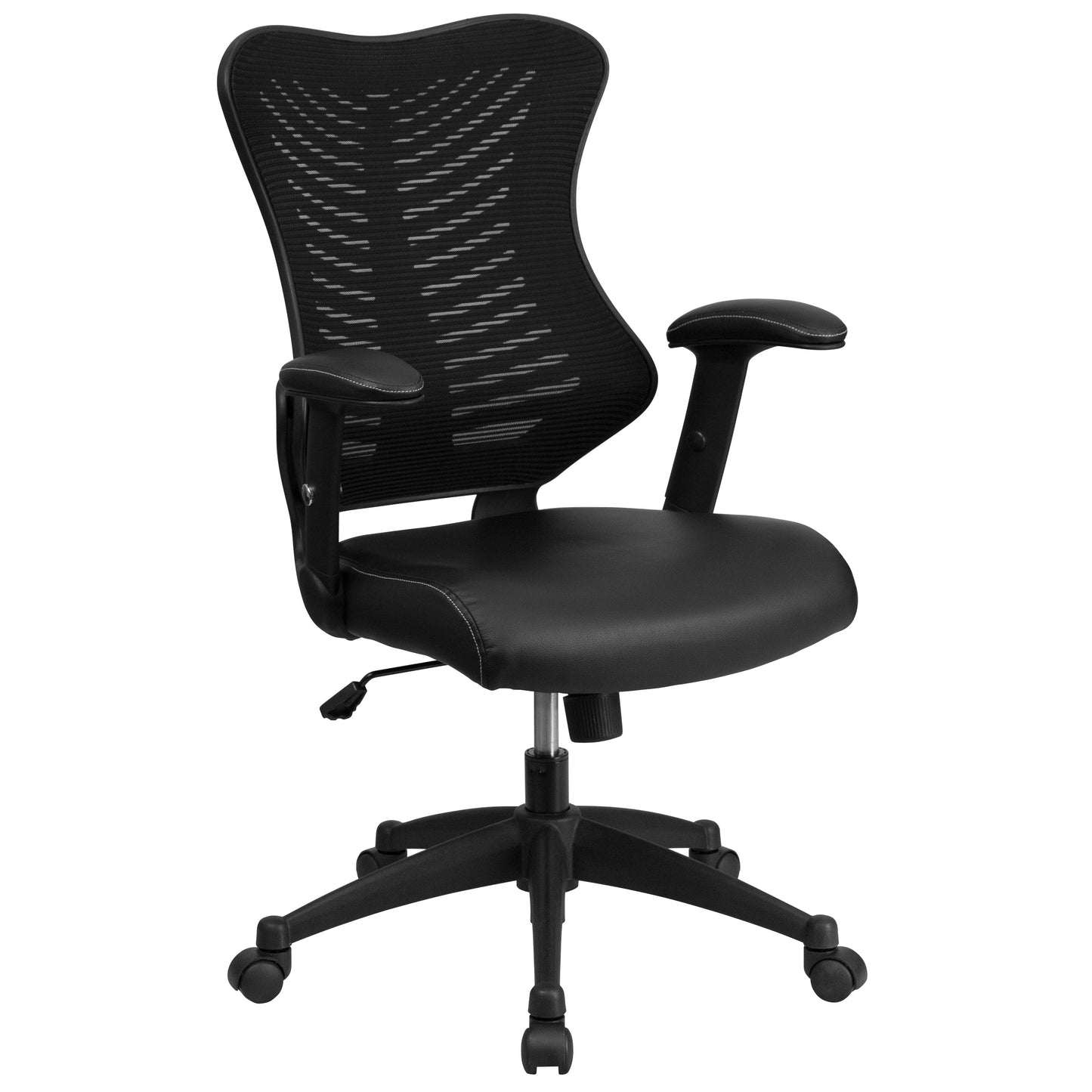 Black High Back Leather Chair BL-ZP-806-BK-LEA-GG