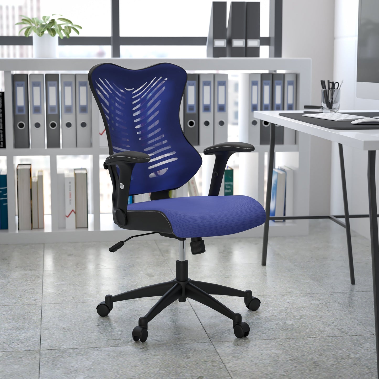 Blue High Back Mesh Chair BL-ZP-806-BL-GG