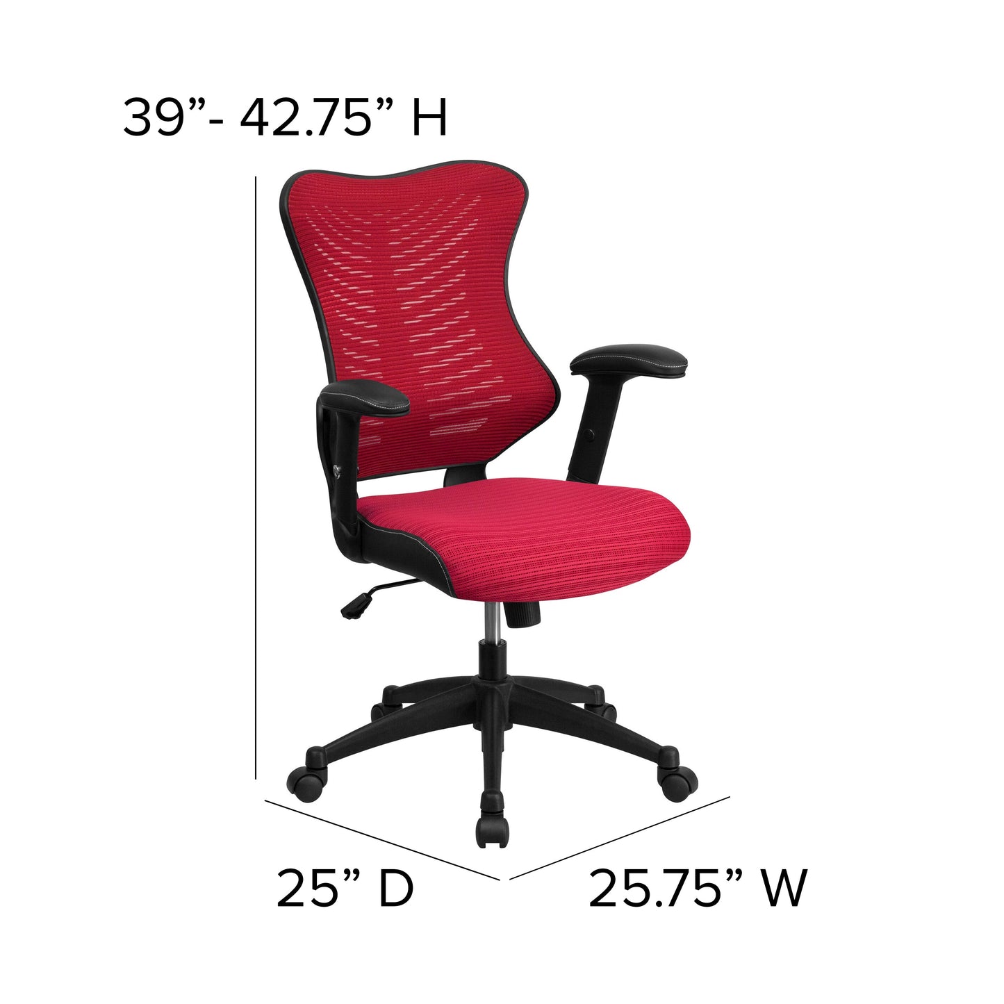 Burg High Back Mesh Chair BL-ZP-806-BY-GG