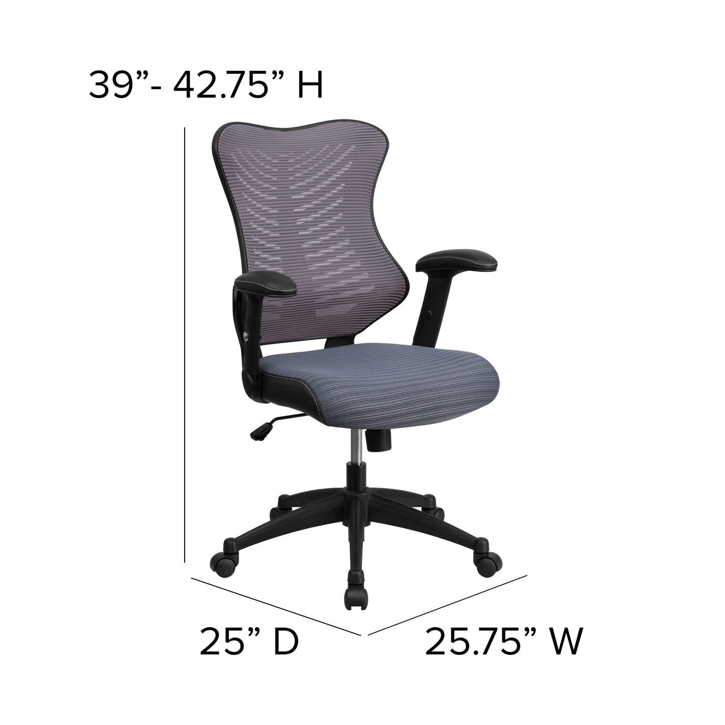 Gray High Back Mesh Chair BL-ZP-806-GY-GG