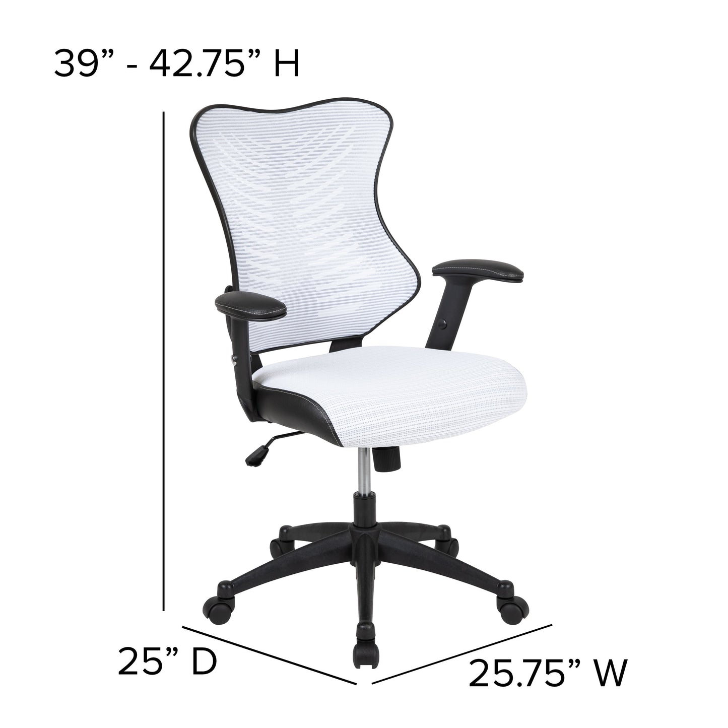 White Mesh High Back Chair BL-ZP-806-WH-GG