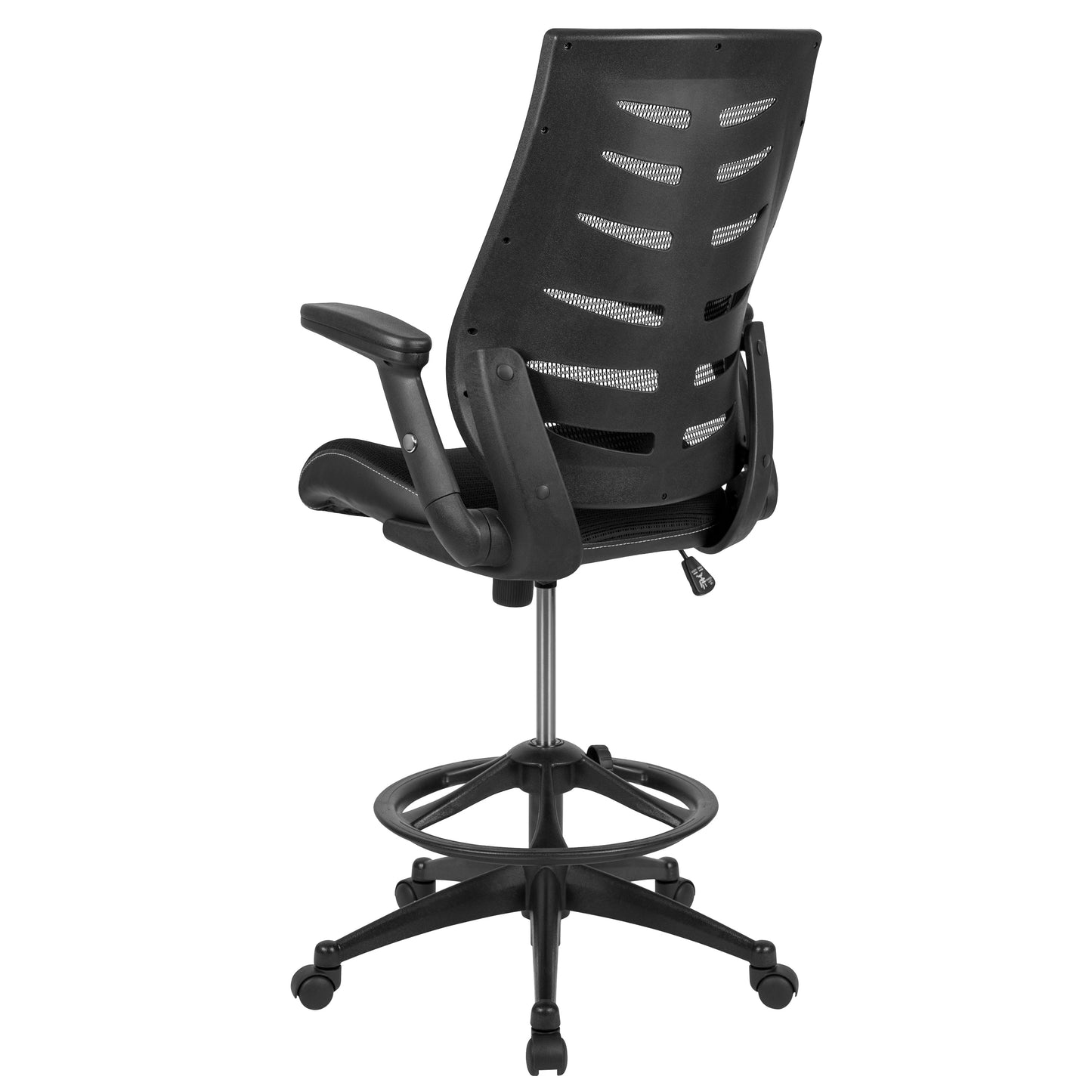 Black Mesh Drafting Chair BL-ZP-809D-BK-GG