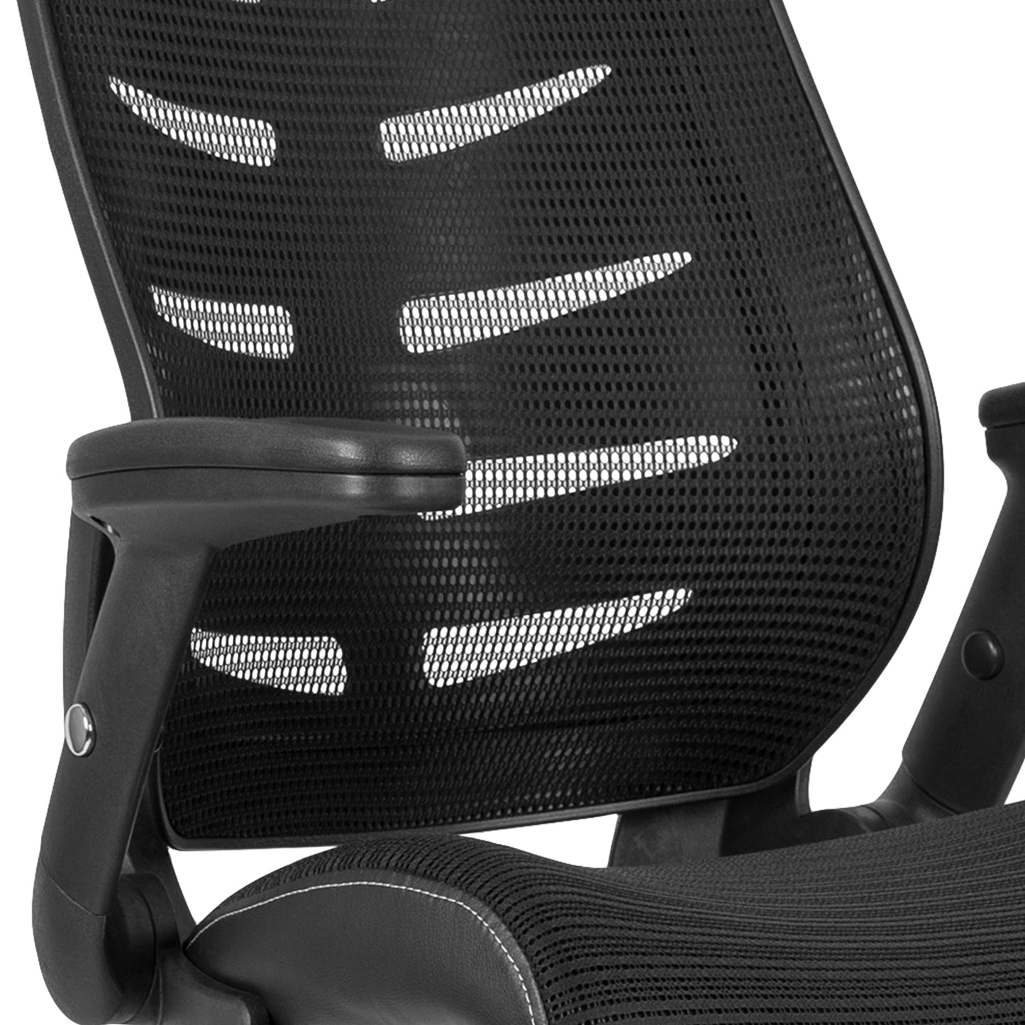 Black Mesh Drafting Chair BL-ZP-809D-BK-GG