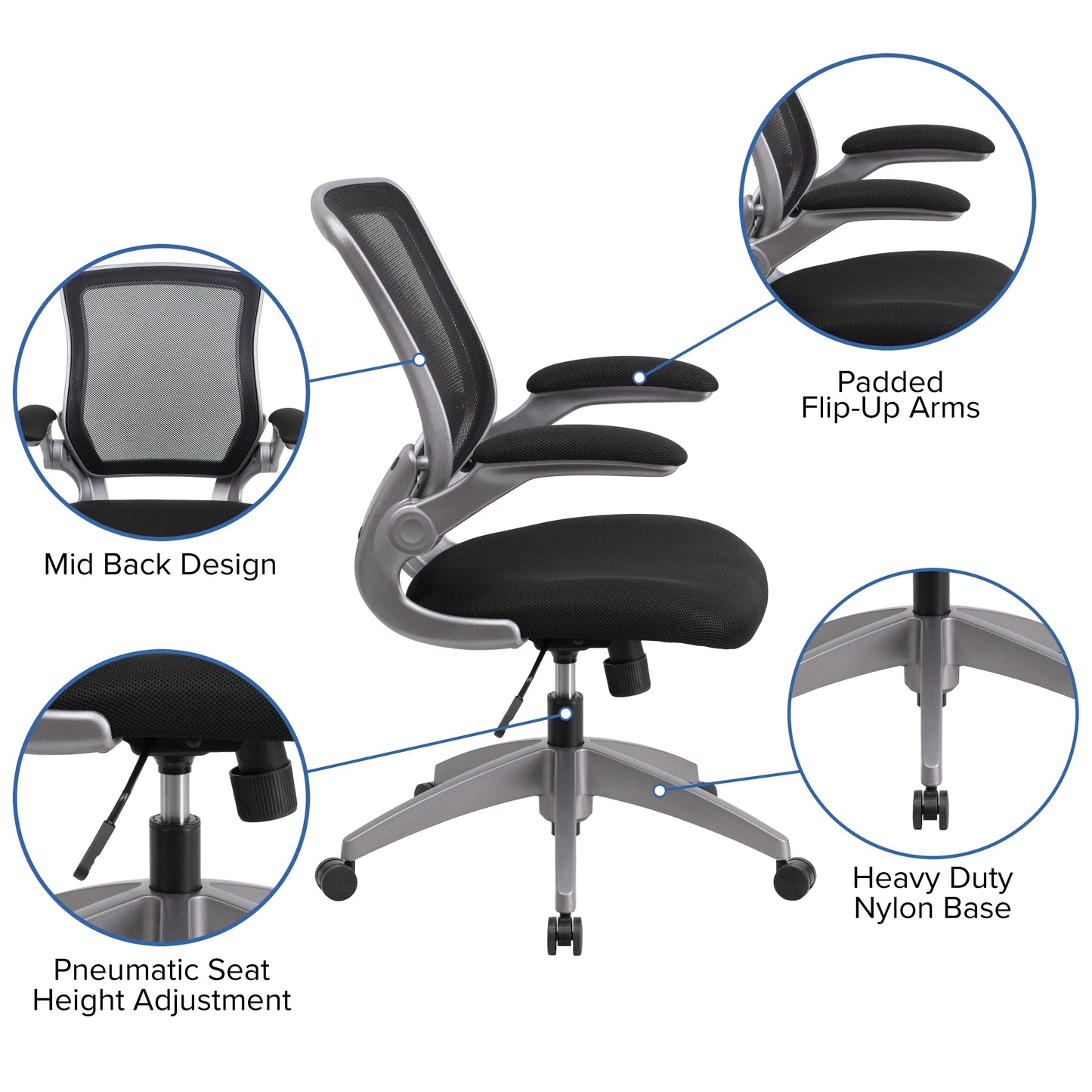 Black Mid-Back Task Chair BL-ZP-8805-BK-GG